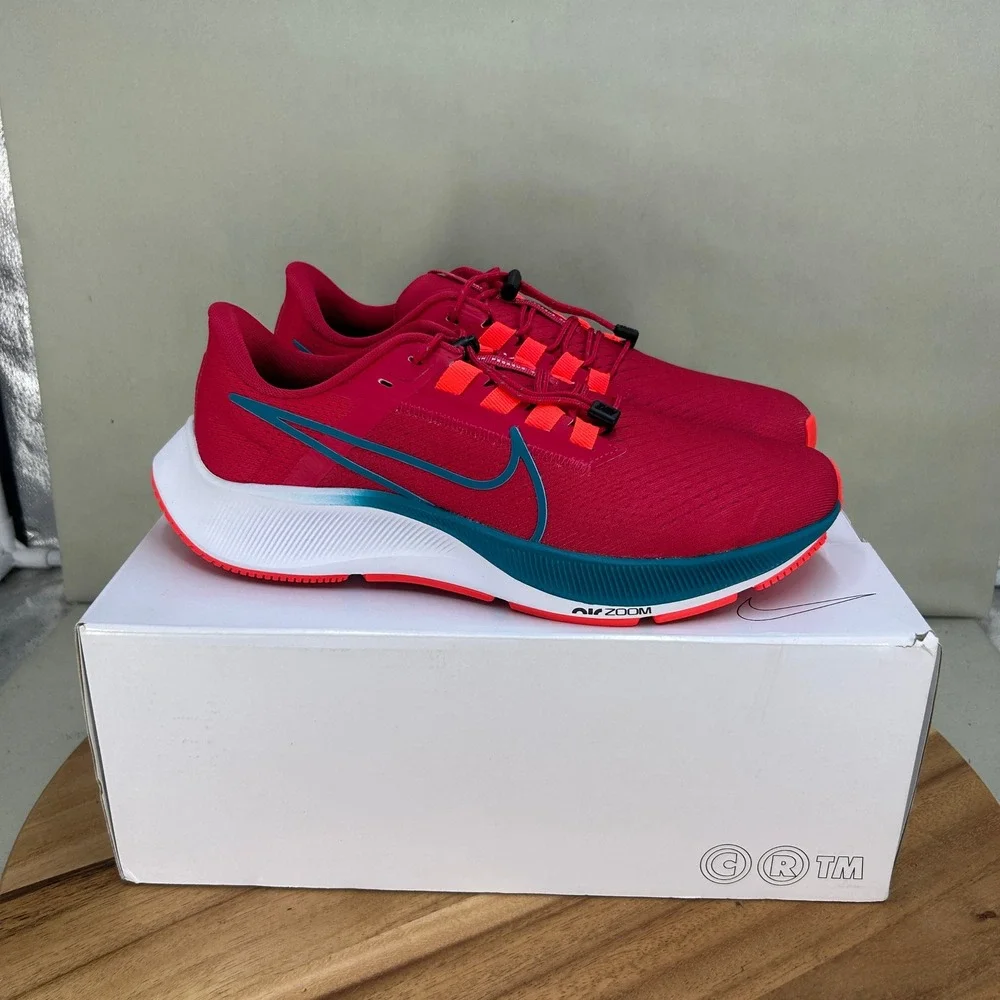 Nike Air Zoom Pegasus 38 By You Pink Blue Running Shoes DJ0972-991 Mens 8.5